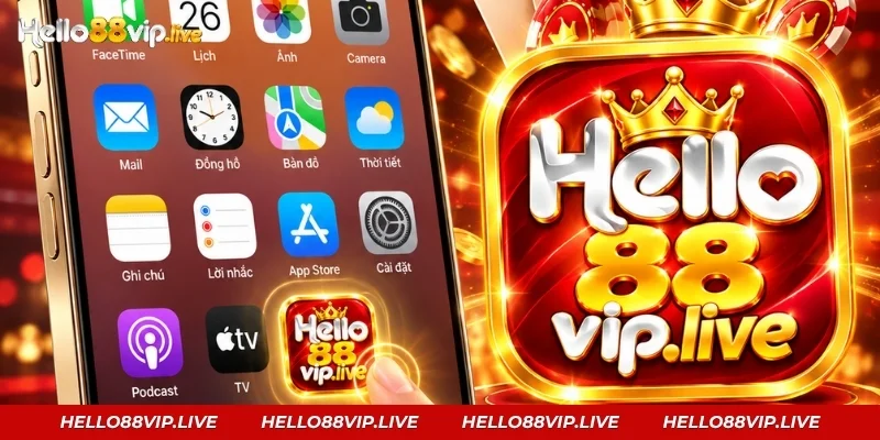 Tải App Hello88: Hướng Dẫn Cài Đặt Android Và iPhone Biểu tượng app Hello88 trên màn hình chính iPhone