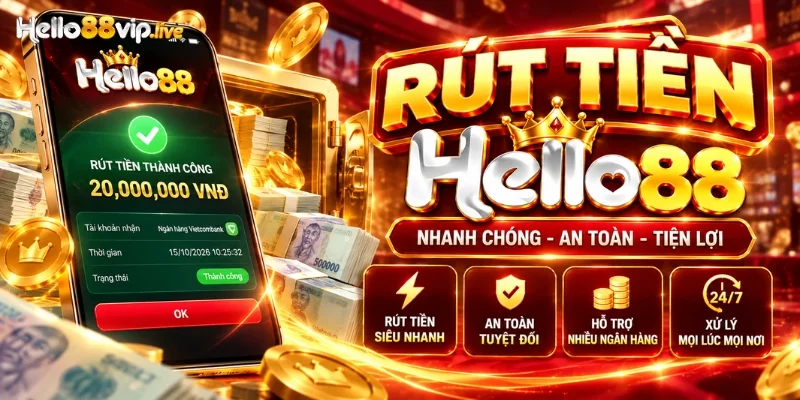 Cách rút tiền Hello88 về ngân hàng cá nhân