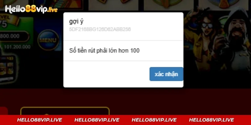Lỗi rút tiền Hello88 thường gặp và cách khắc phục