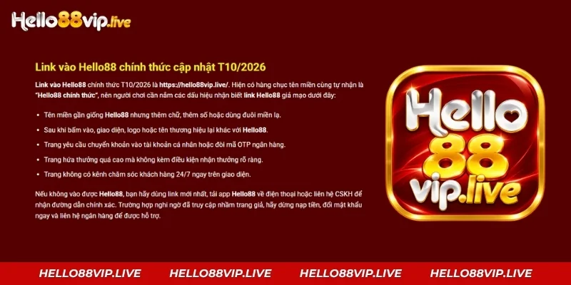Đăng Ký Hello88: Cách Tạo Tài Khoản Chỉ Với 3 Bước Truy cập trang chủ chính thức của Hello88 hello88vip.live